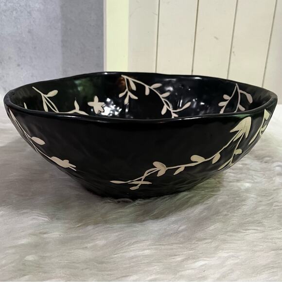 NEW Valeriano Paz Vintage Peruvian Handmade Floral Folk Art Pottery Flower Bowl - Picture 6 of 14